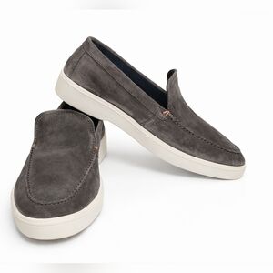 Franco Fortini Conner men's slip-on moc toe suede loafers grey Size 8.5